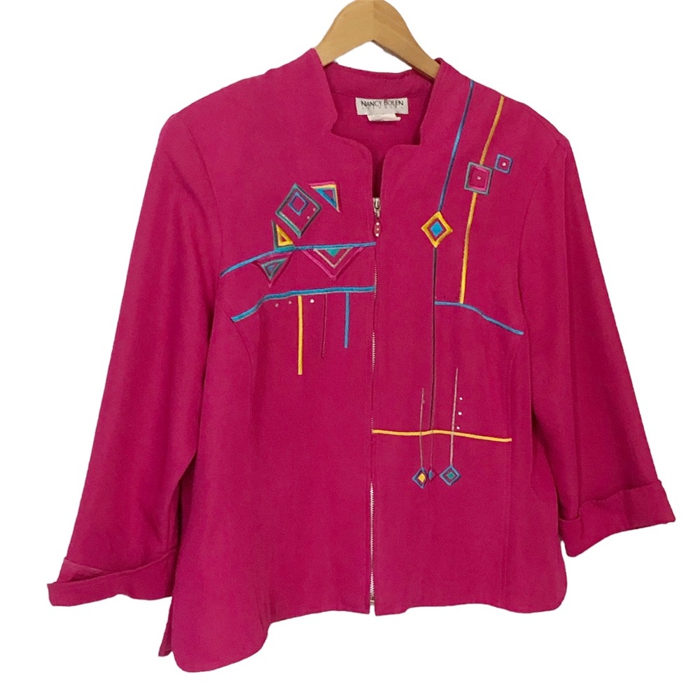 Vintage 90’s Embroidered Jacket - Picture 2 of 12
